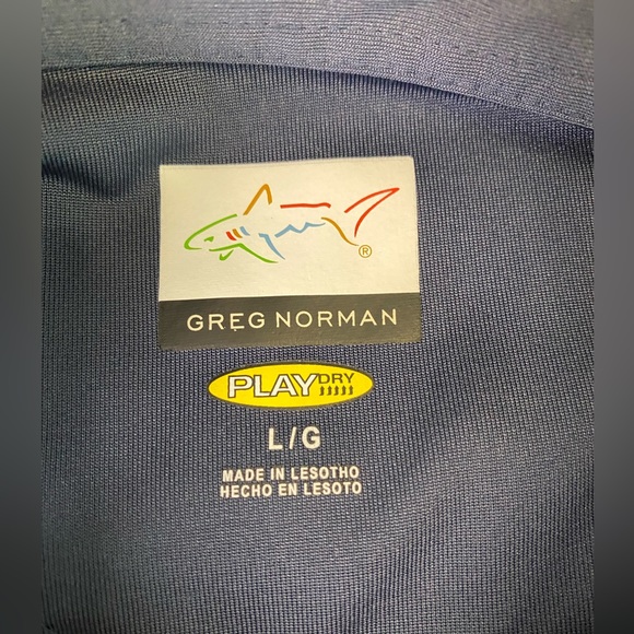 Greg Norman Collection Blue Striped Polo Shirt - Picture 6 of 8